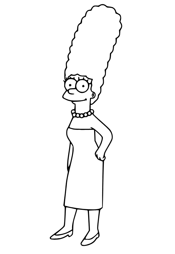 Marge Simpson coloring pages