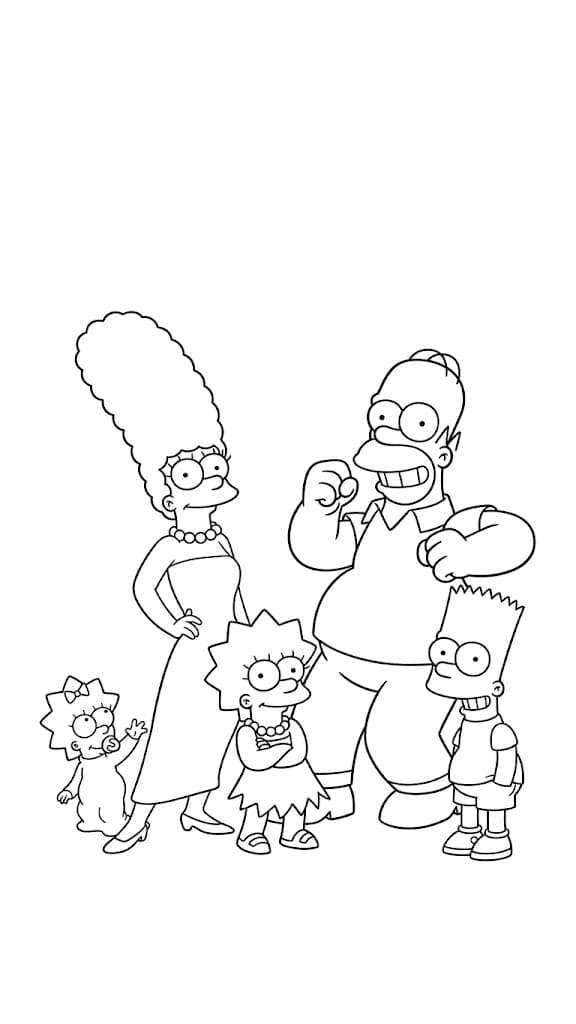Simpson Family coloring pages