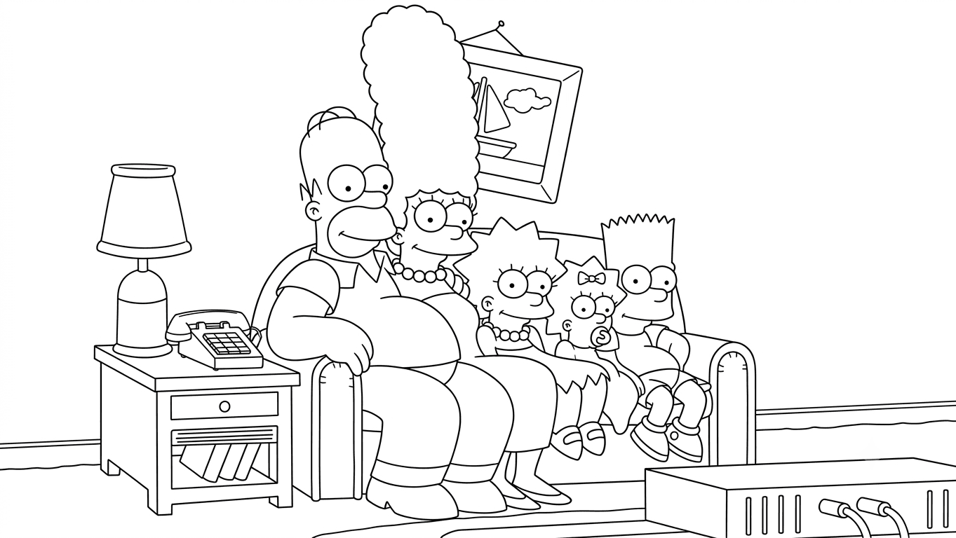 The Simpsons at Home coloring pages