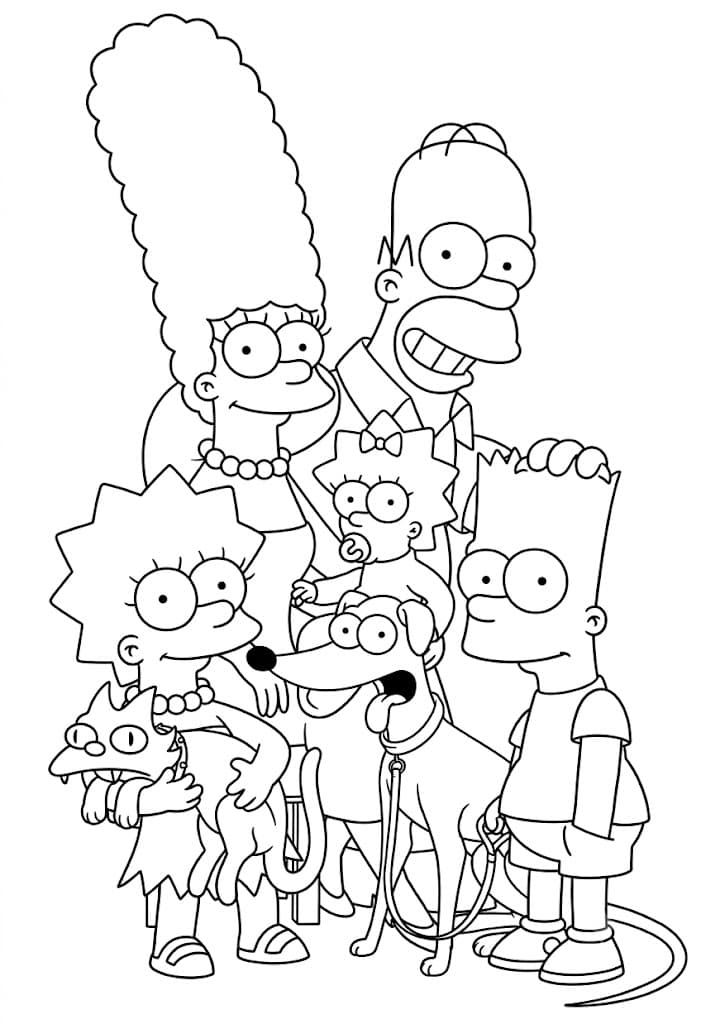 Simpsons Characters coloring pages