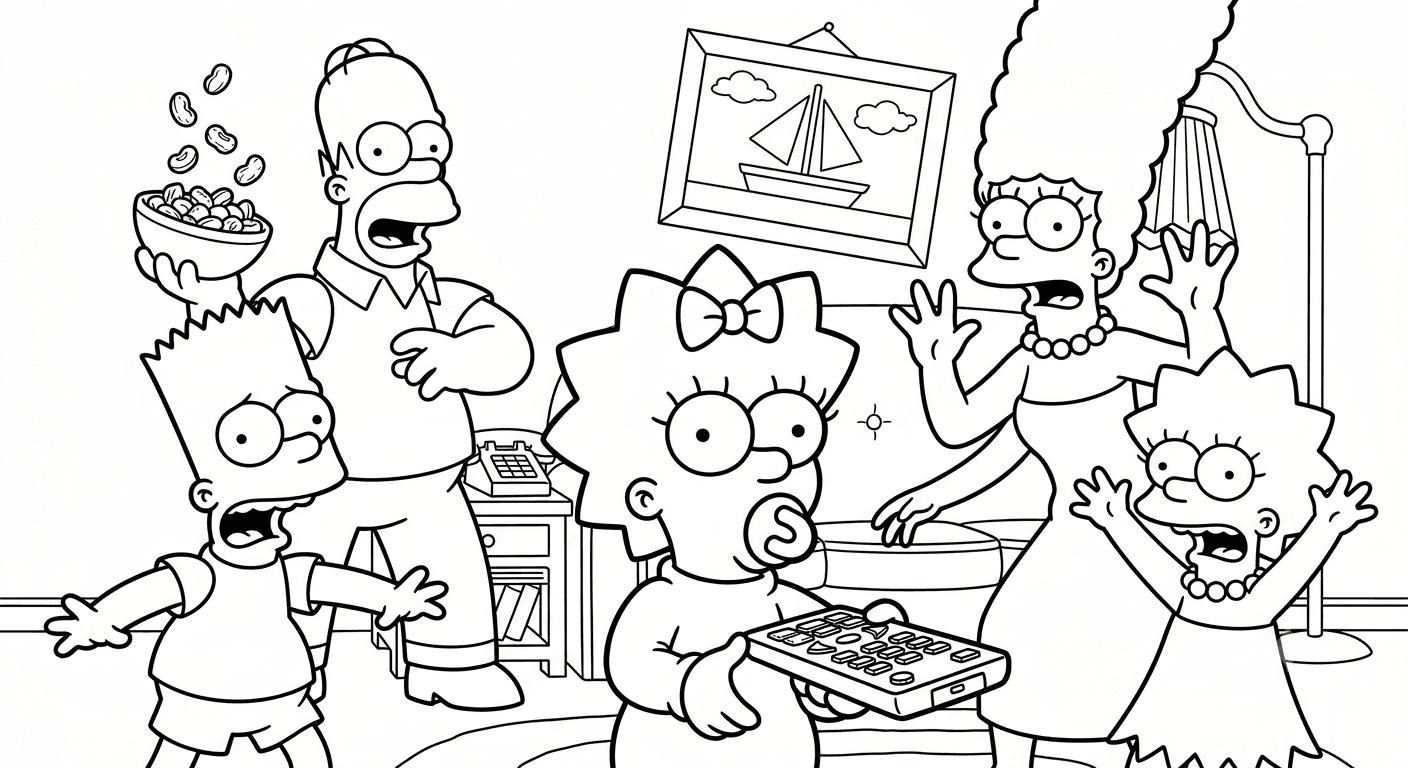 The Simpsons Family coloring pages