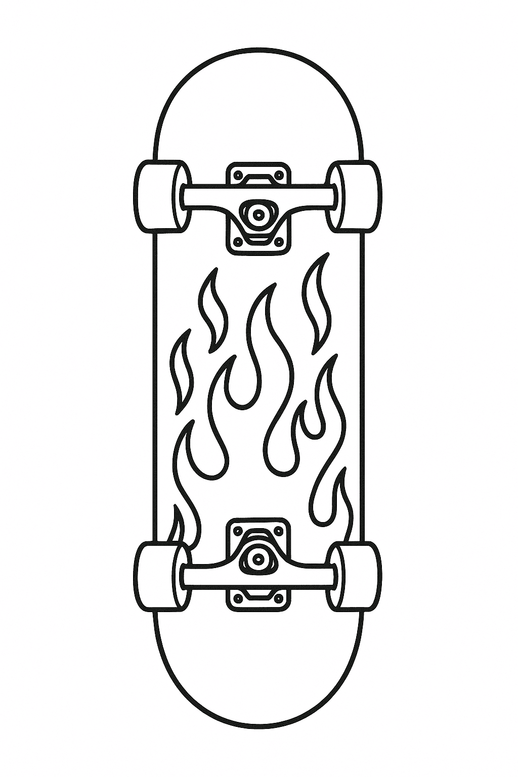 Cool Skateboard Coloring Page