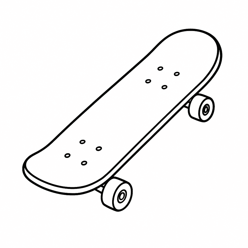 Skateboard Coloring Page