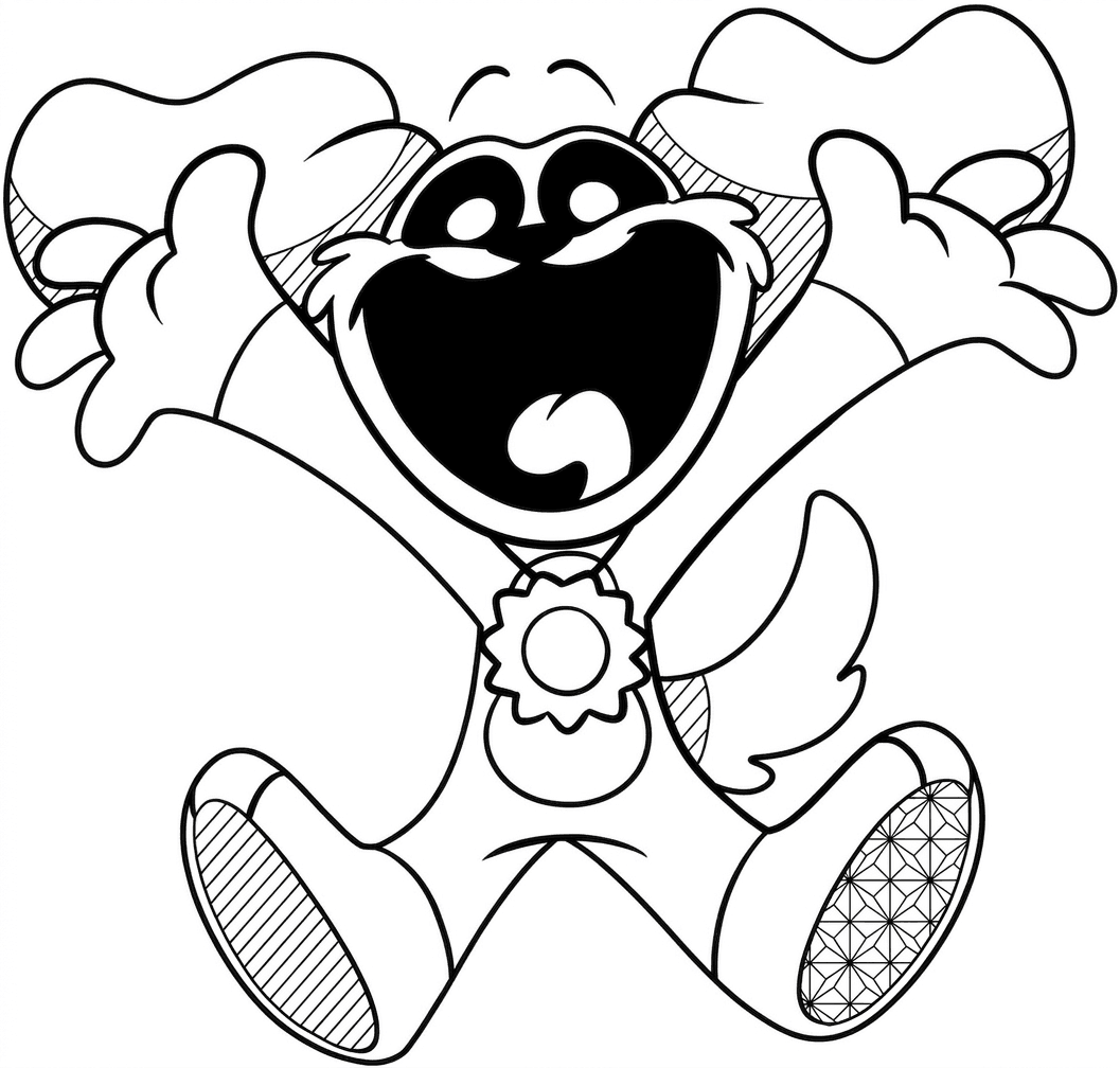 DogDay Smiling Critters Coloring Page