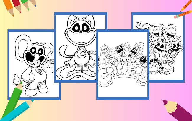 Smiling Critters Coloring Pages