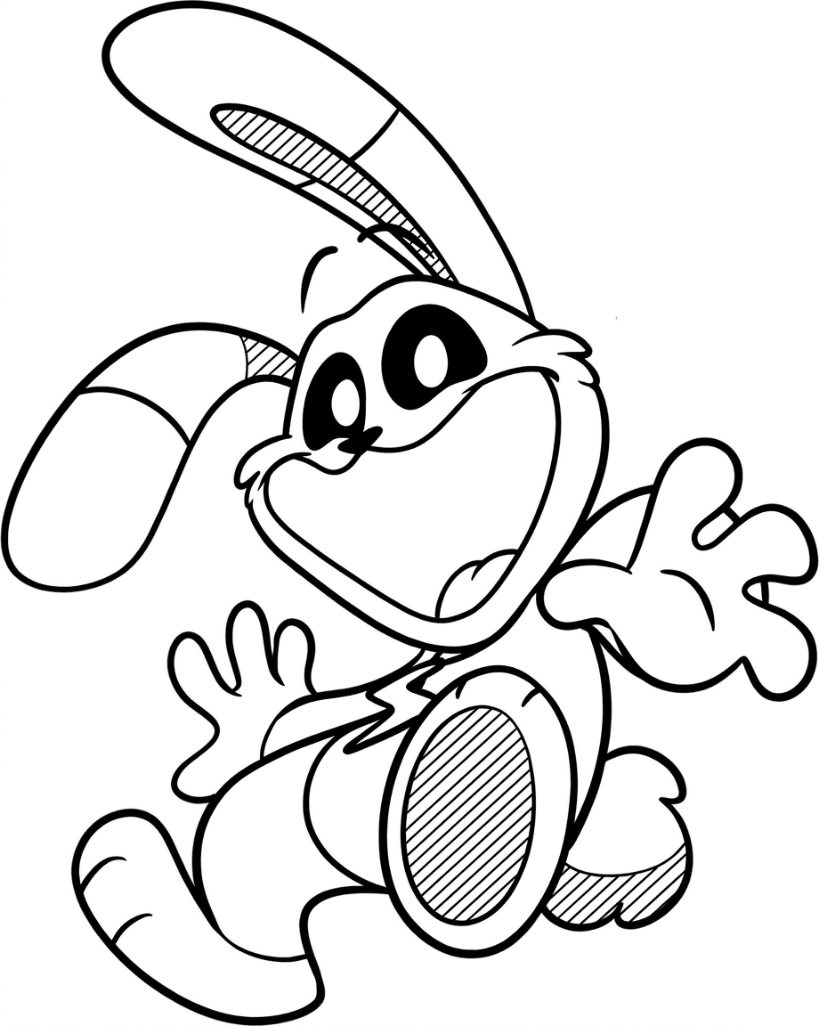 Hoppy Hopscotch Smiling Critters Coloring Page