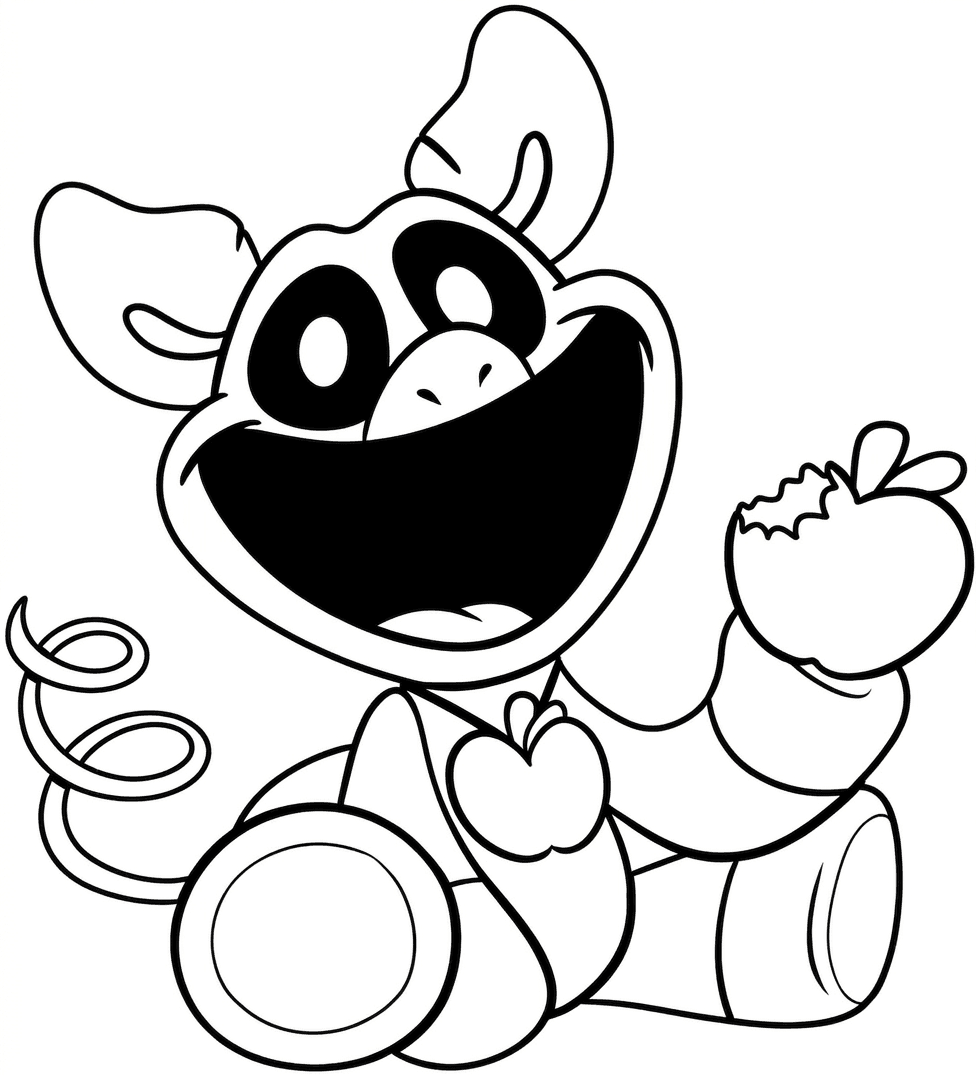 Picky Piggy Smiling Critters Coloring Page