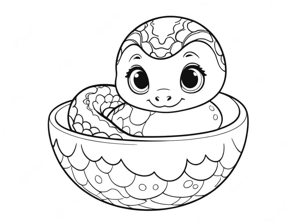 Baby Snake Coloring Page