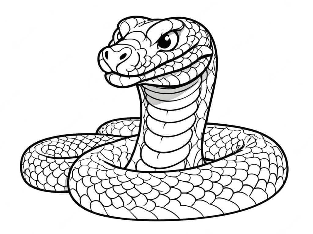 Scary Snake Coloring Page