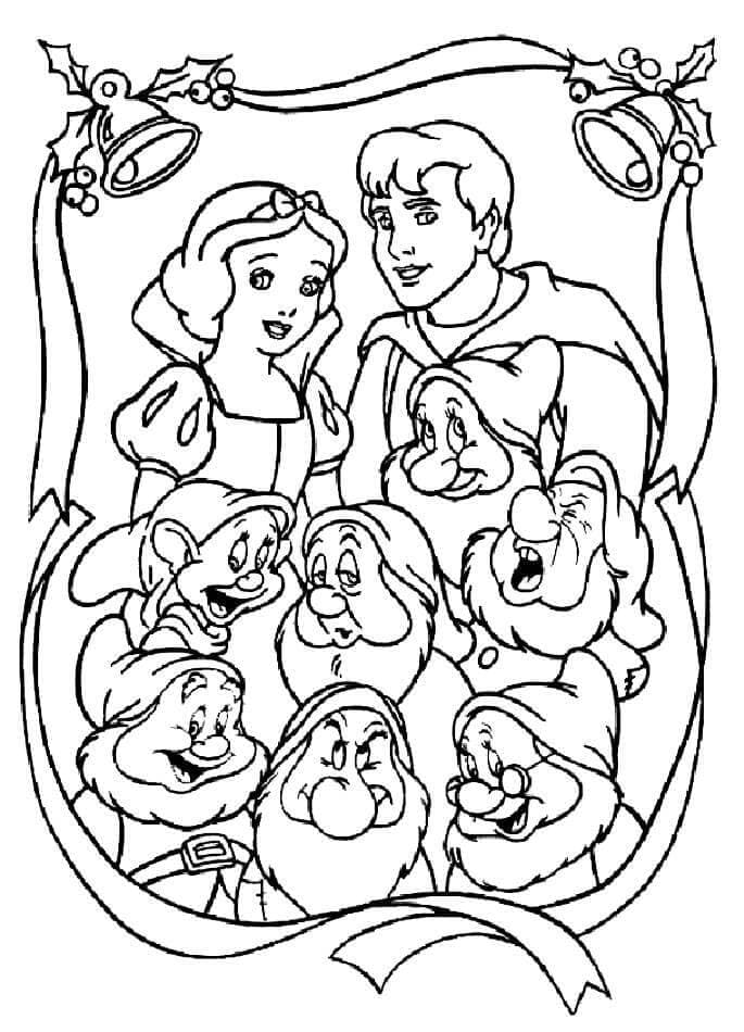Snow White and the Seven Dwarfs Coloring Page