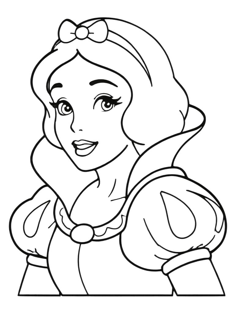 Snow White Portrait Coloring Page