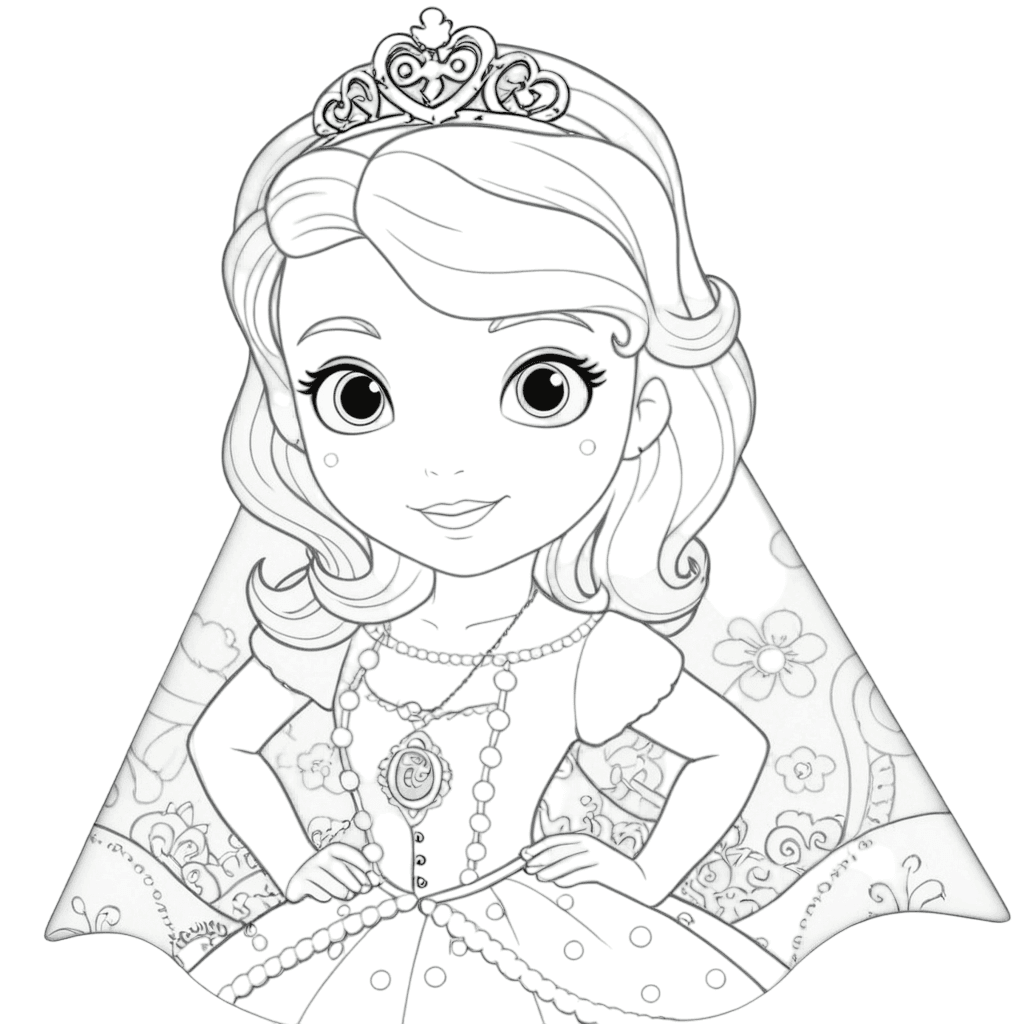 Pretty Princess Sofia Coloring Page