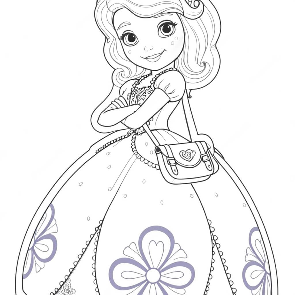 Sofia the First Portrait Coloring Page