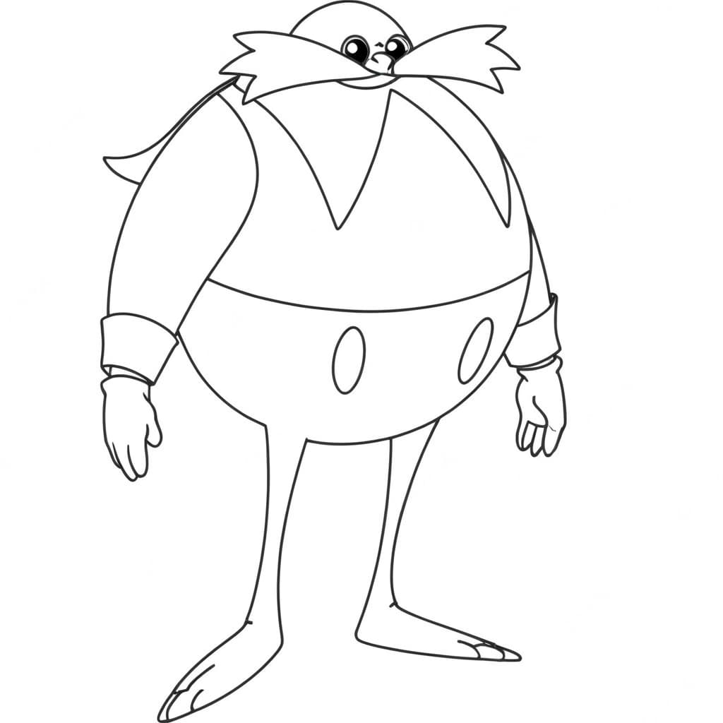 Dr. Eggman Coloring Page