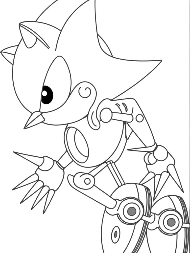 Metal Sonic Coloring Page