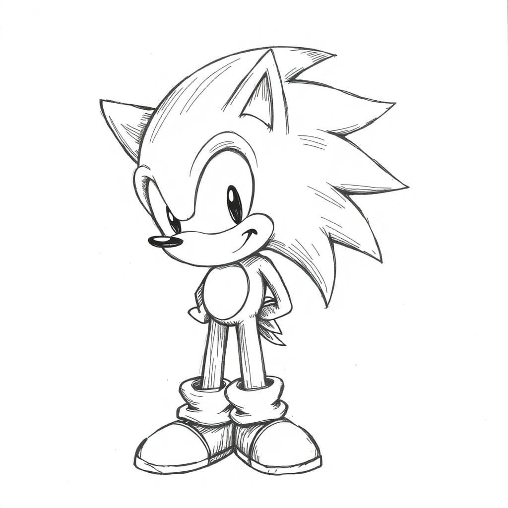 Sonic Coloring Page
