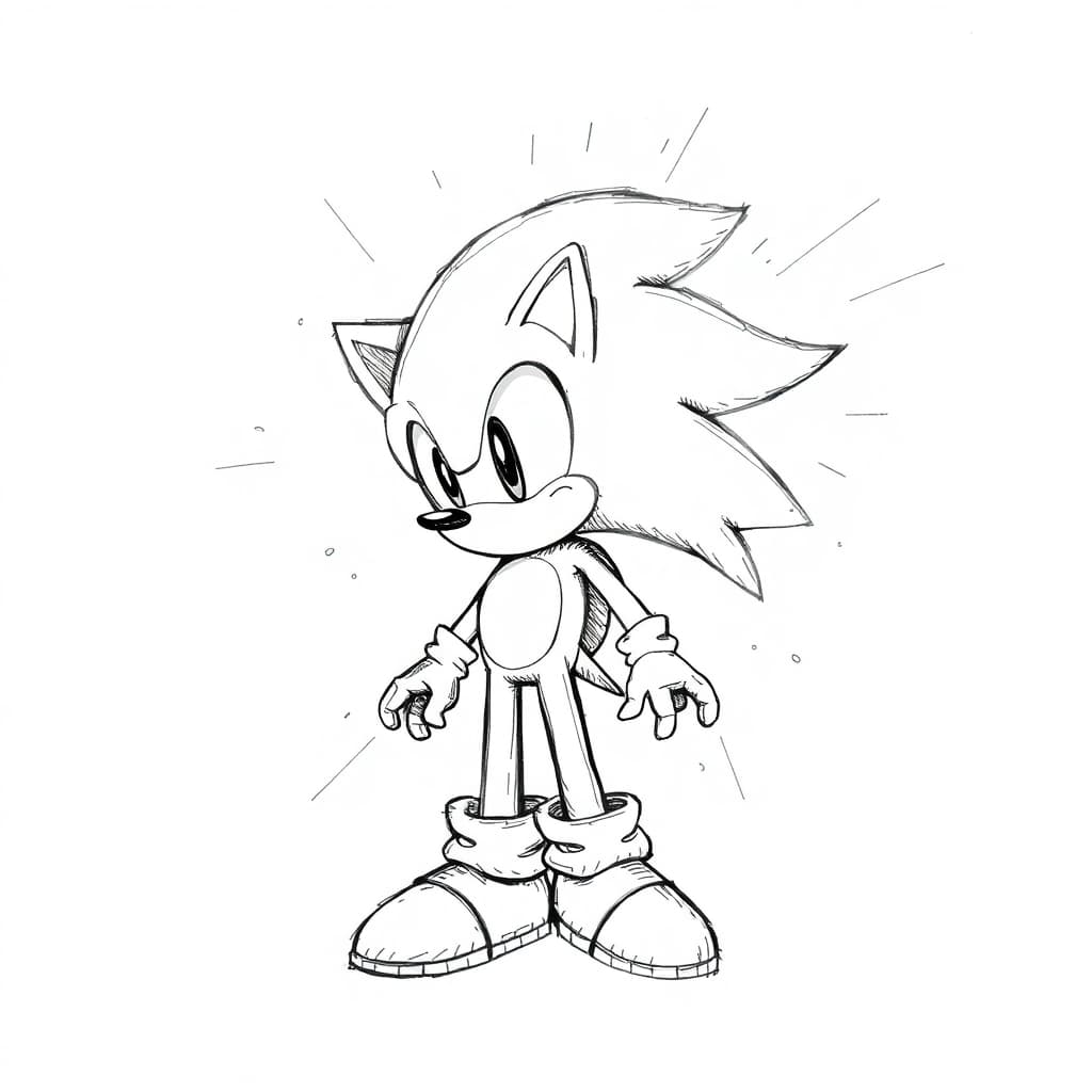 Sonic Printable Coloring Page