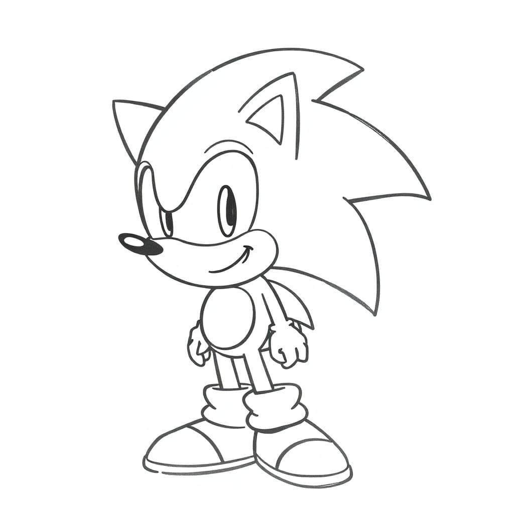 Sonic Kindergarten Coloring Page