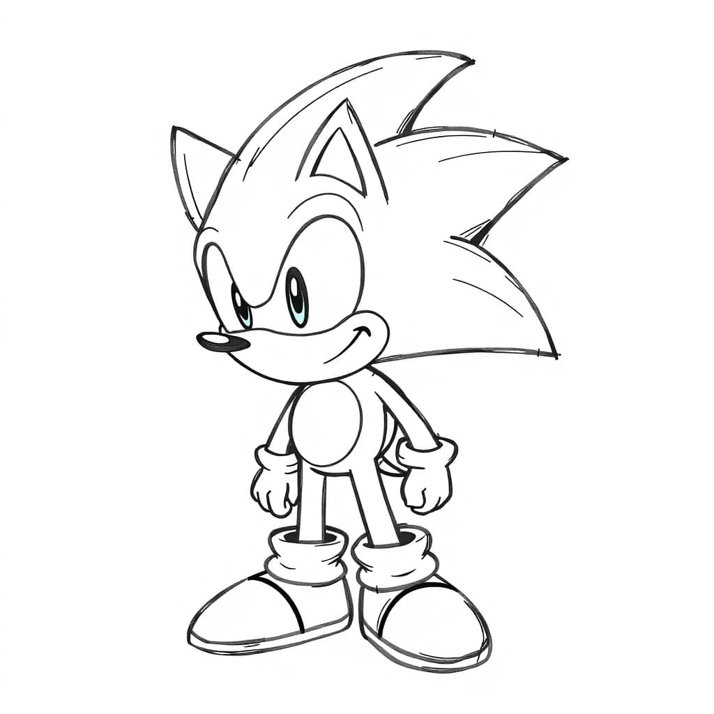 Sonic the Hedgehog Coloring Page
