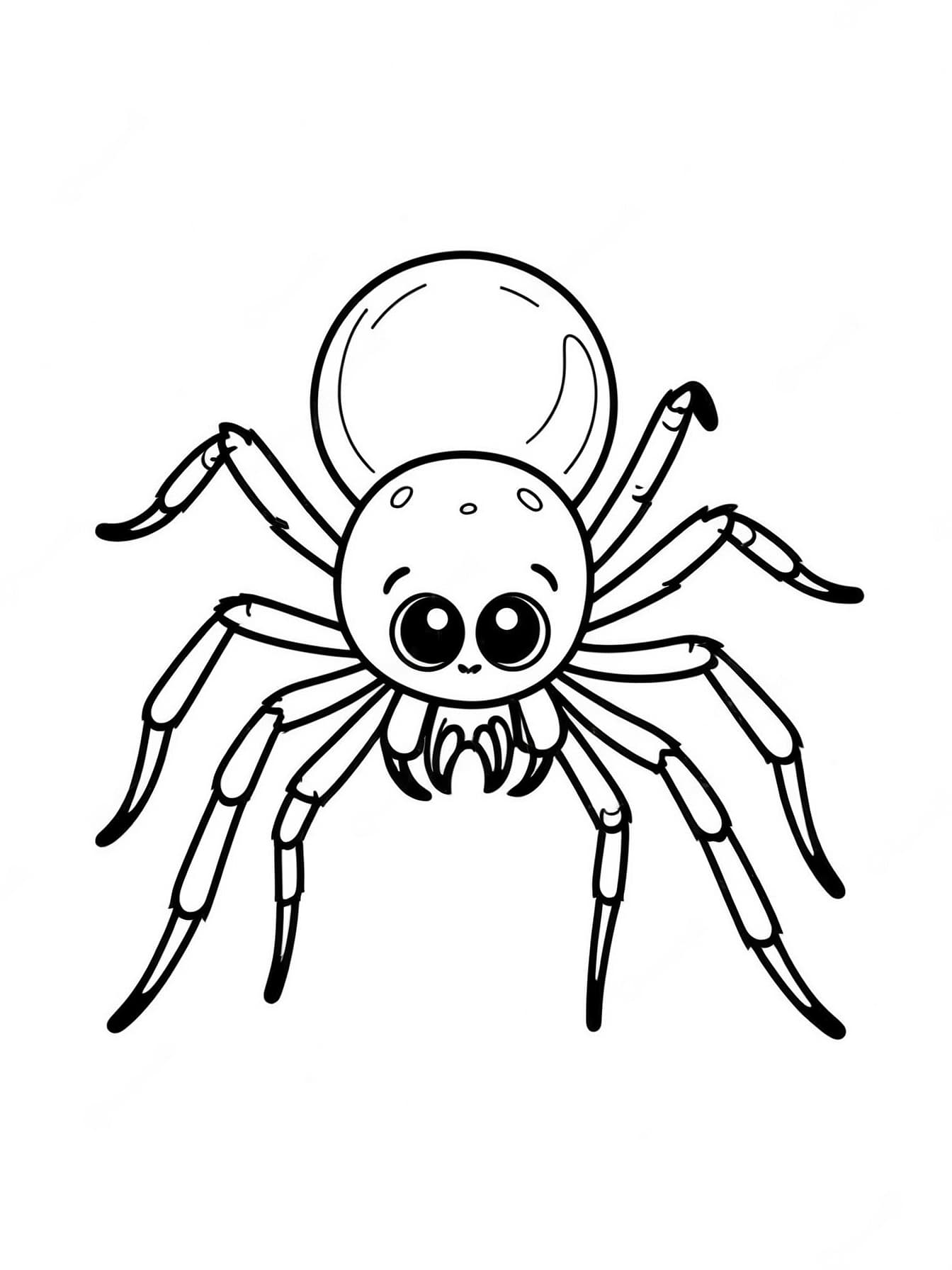 Spider Front View Coloring Page