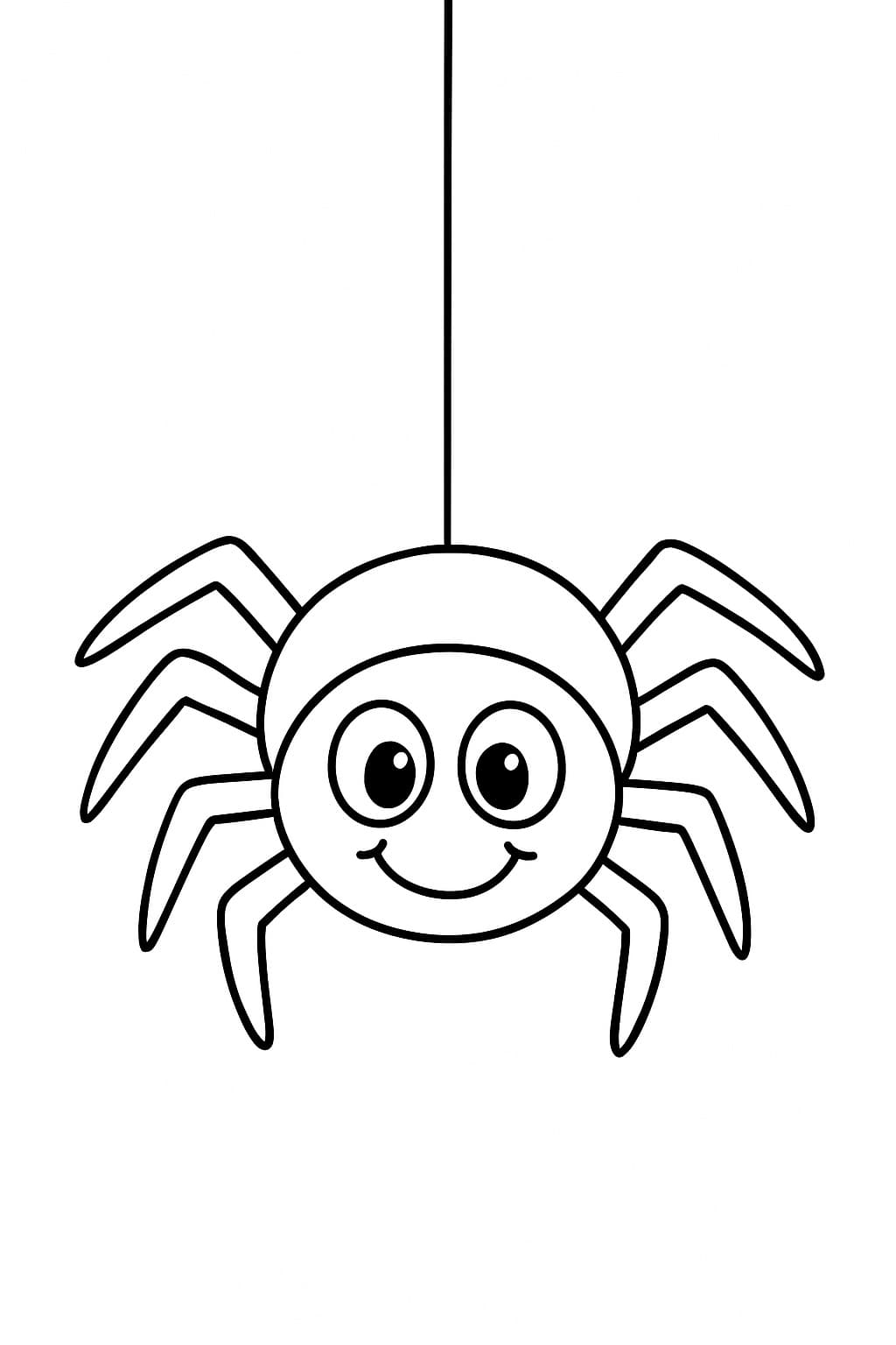 Spider in the Web Coloring Page