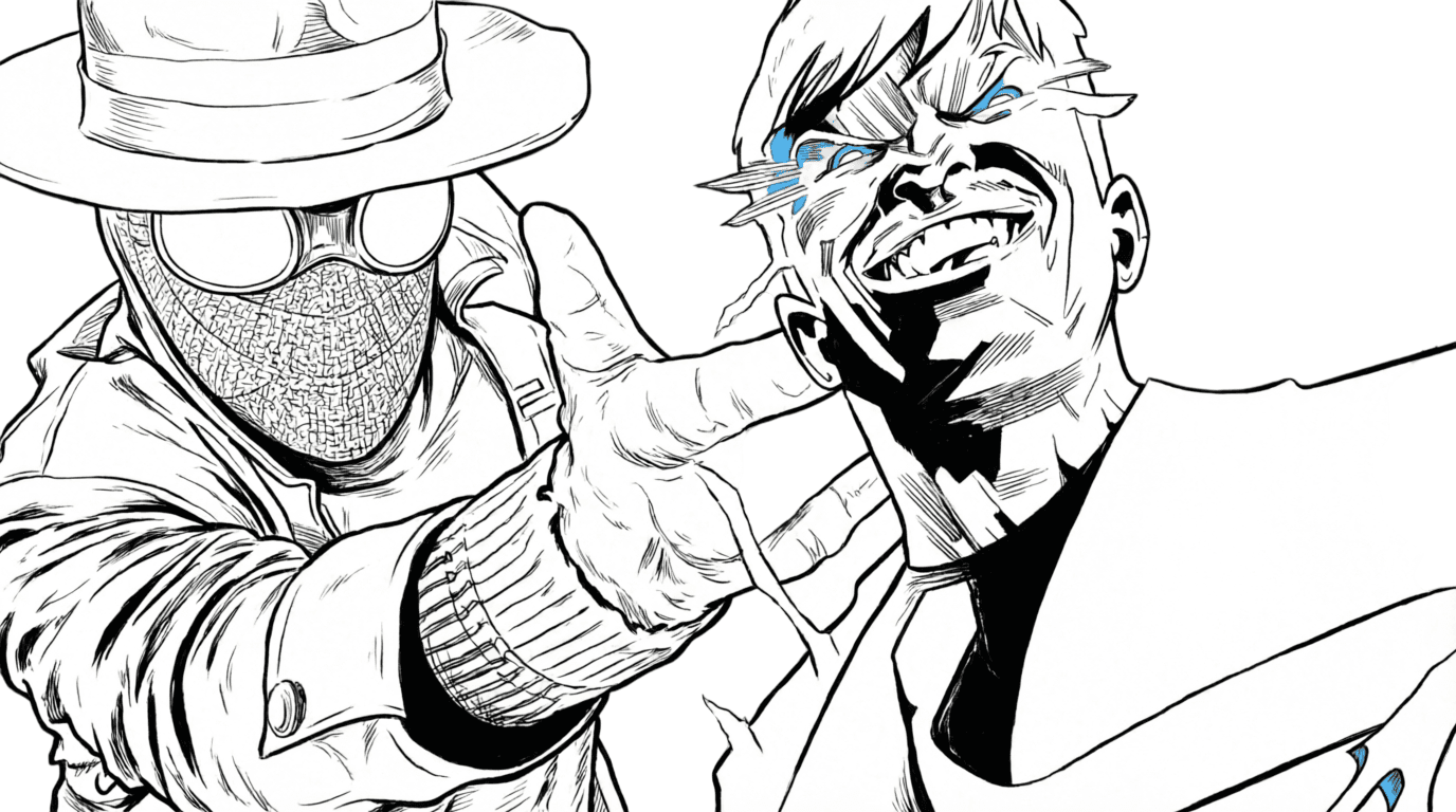 Spider-Man Noir and Mister Negative coloring pages