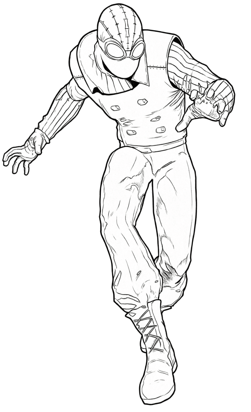 Spider-Man Noir drawing coloring pages