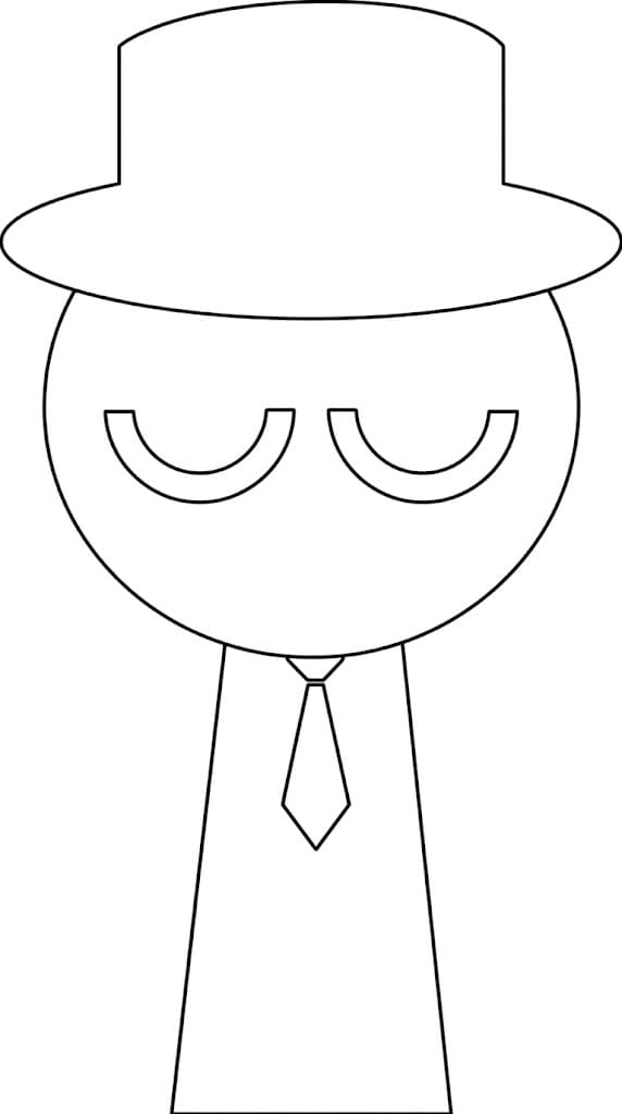 Mr. Black coloring page