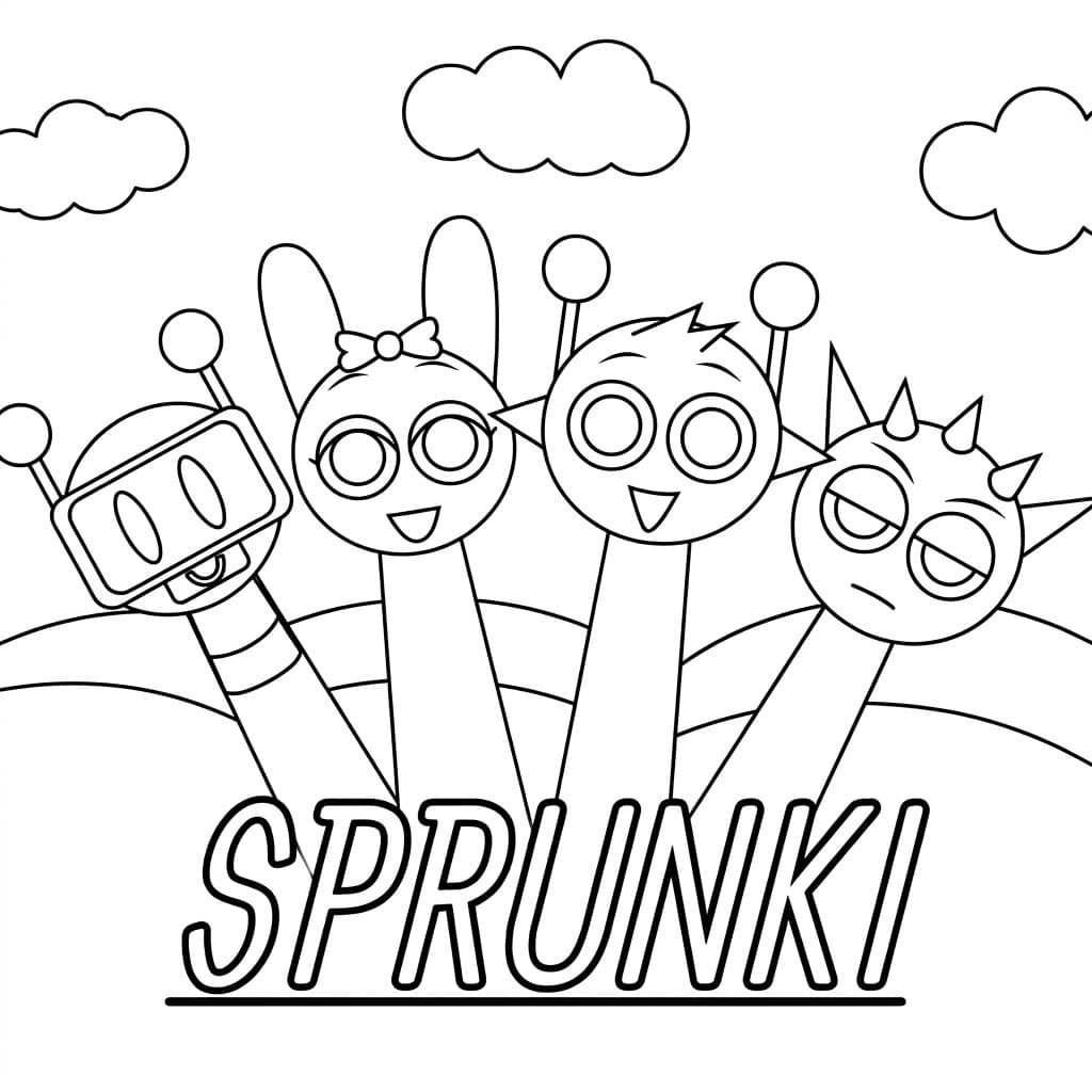 Sprunki coloring page