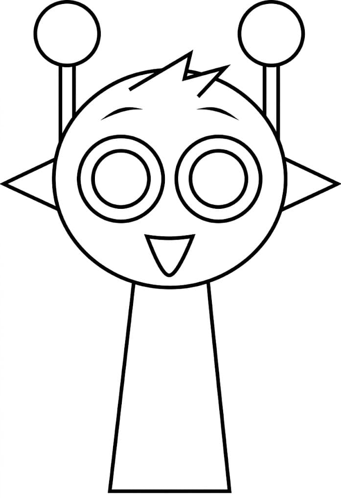 Sprunki Simon coloring page