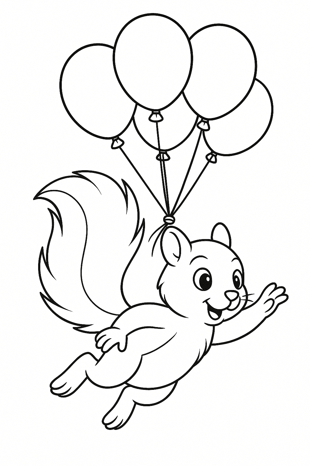 Flying Squirrel Coloring Page