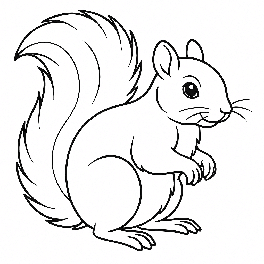 Squirrel Coloring Page