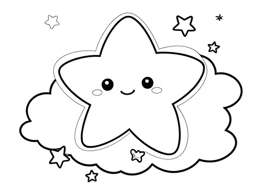 Small star coloring page