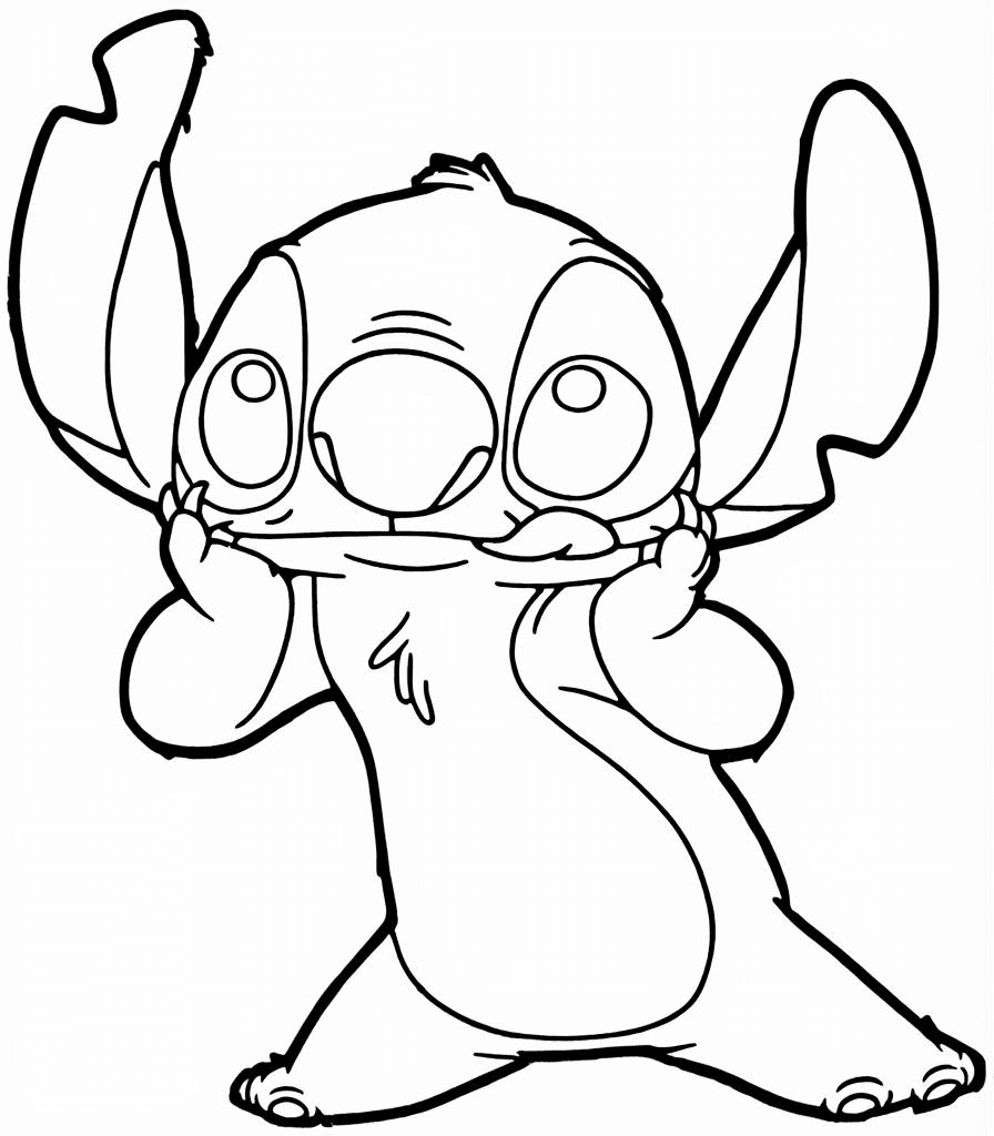 Hungry Stitch Coloring Page