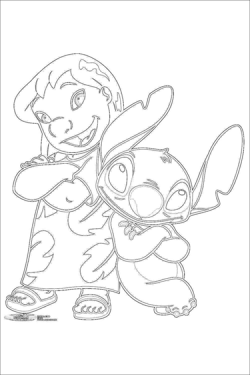 Lilo and Stitch Coloring Page
