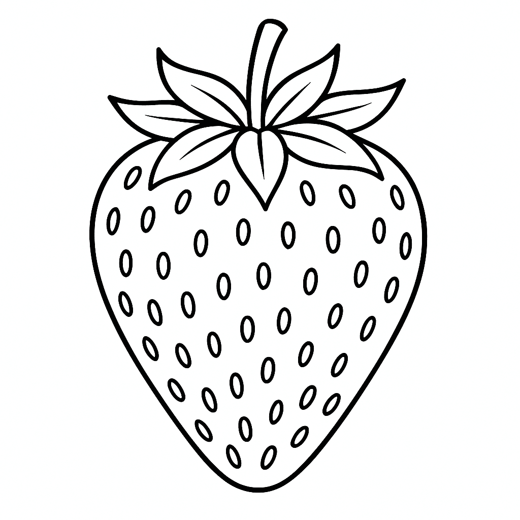 Strawberry coloring page