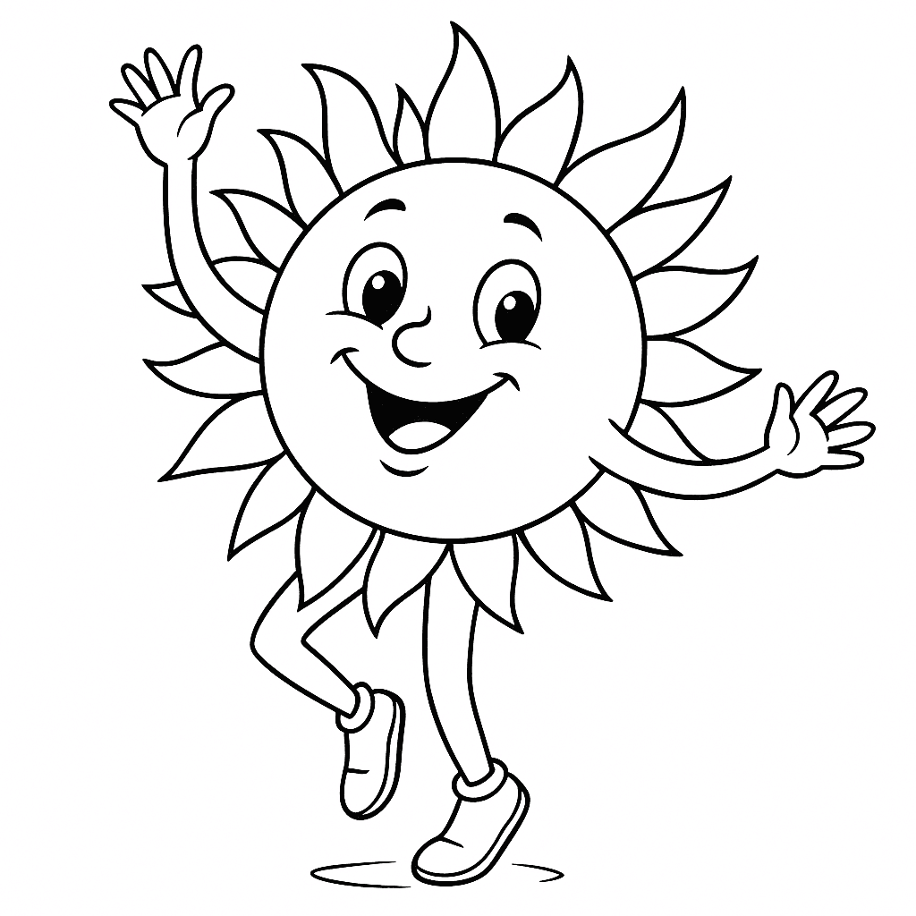 Abstract Sun Coloring Page