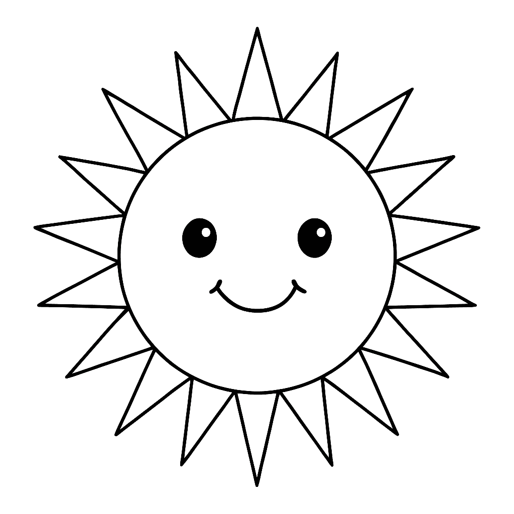 Sun Coloring Page