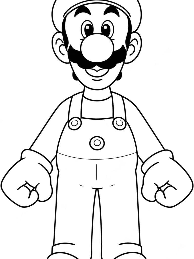 Luigi Coloring Page