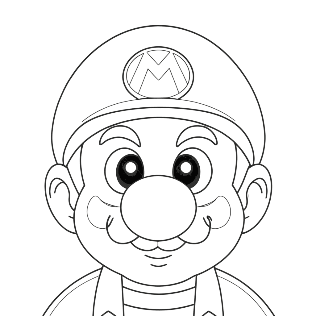 Mario Print and Color Coloring Page