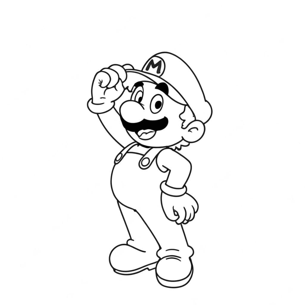 Super Mario to Color Coloring Page