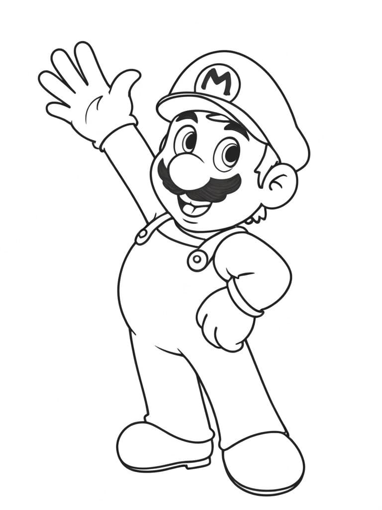 Super Mario Coloring Page