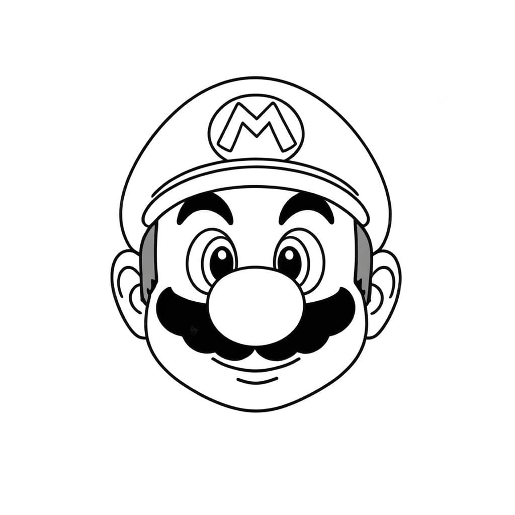 Super Mario Printable Coloring Page