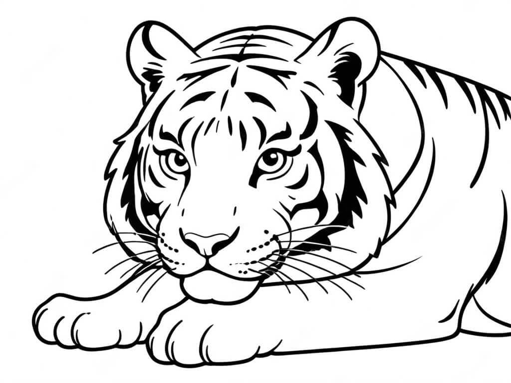 Adult Tiger Coloring Page
