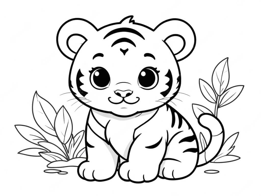 Tiger Cub Coloring Page