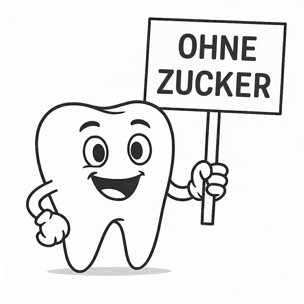 Sugar-free tooth coloring page