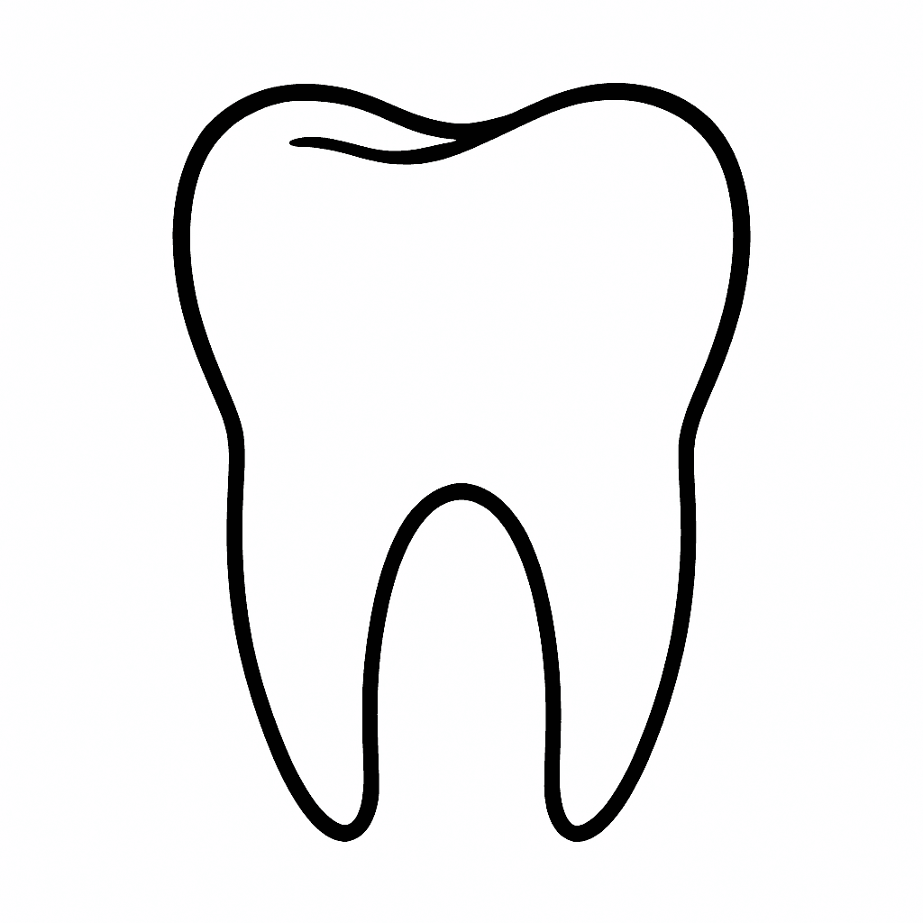 Classic tooth coloring page