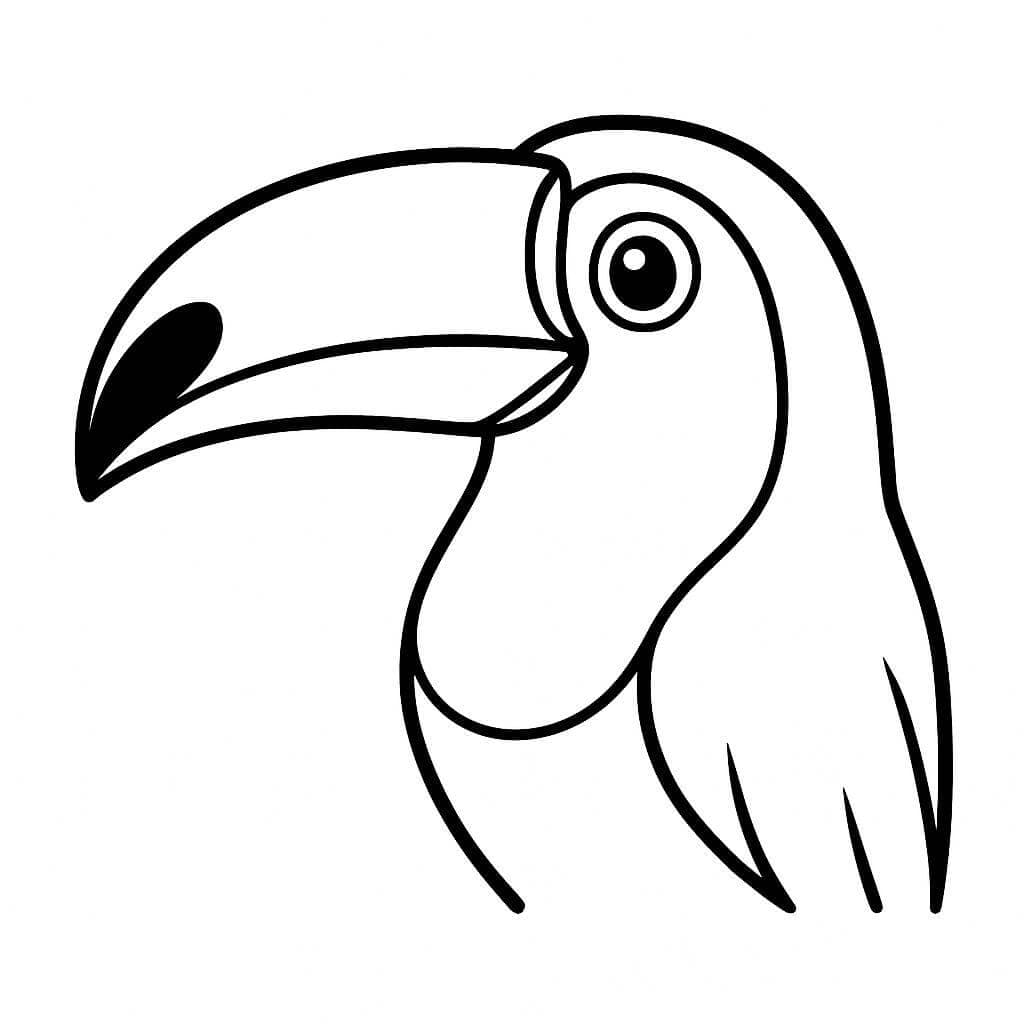 Toucan Head Coloring Page