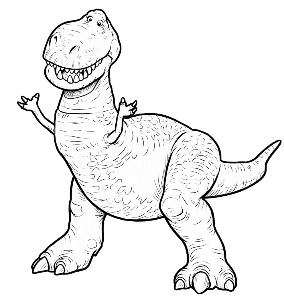 Rex Toy Story coloring pages