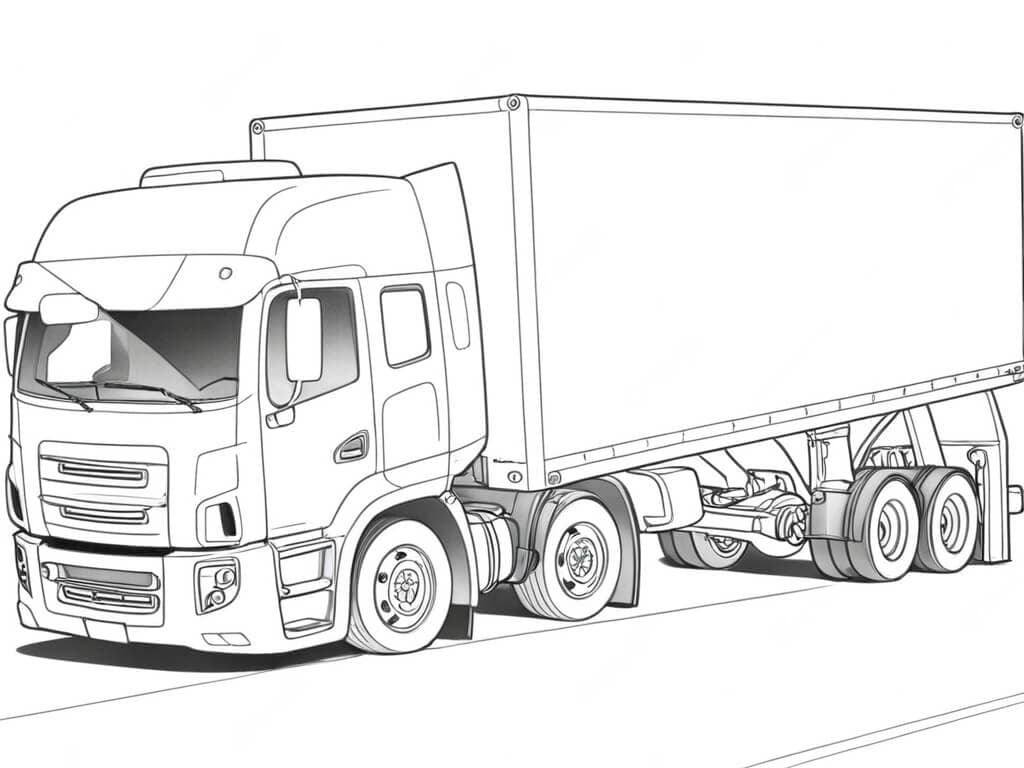 Arched Truck Coloring Page